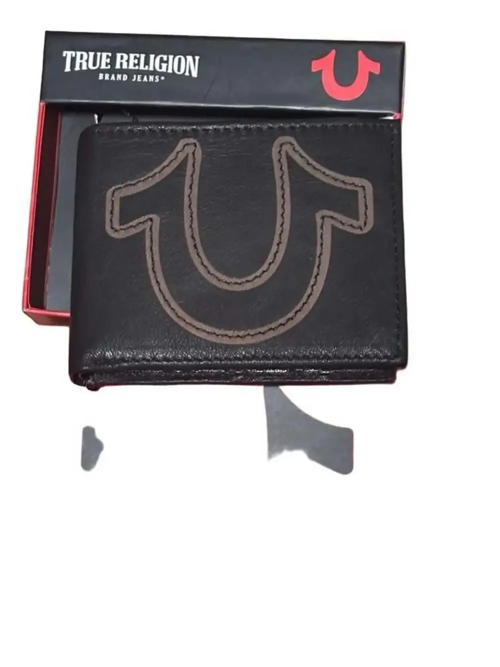 True Religion Colston Men's Black Leather Bifold Wallet TR204292